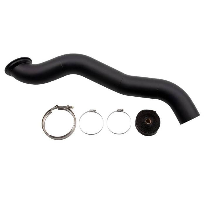 Wehrli Custom Fabrication - Wehrli LB7/LLY/LBZ/LMM Duramax Twin Turbo 4" Down Pipe