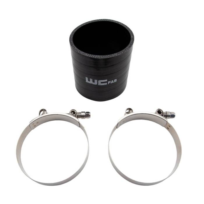 Wehrli Custom Fabrication - Wehrli 3.5" ID x 4" Long Silicone Boot and Clamp Kit