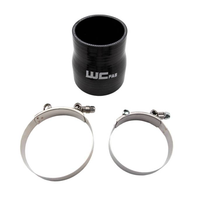 Wehrli Custom Fabrication - Wehrli 3" x 3.5" ID Straight Reducer x 4" Long Silicone Boot and Clamp Kit