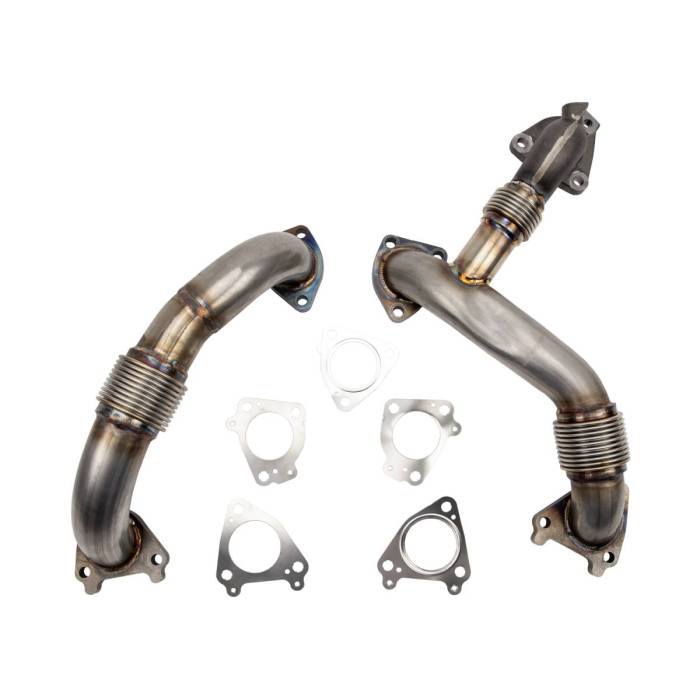 Wehrli Custom Fabrication - Wehrli 2011-2016 LML Duramax 2" Stainless Up Pipe Kit for OEM or WCFab Manifolds w/ Gaskets