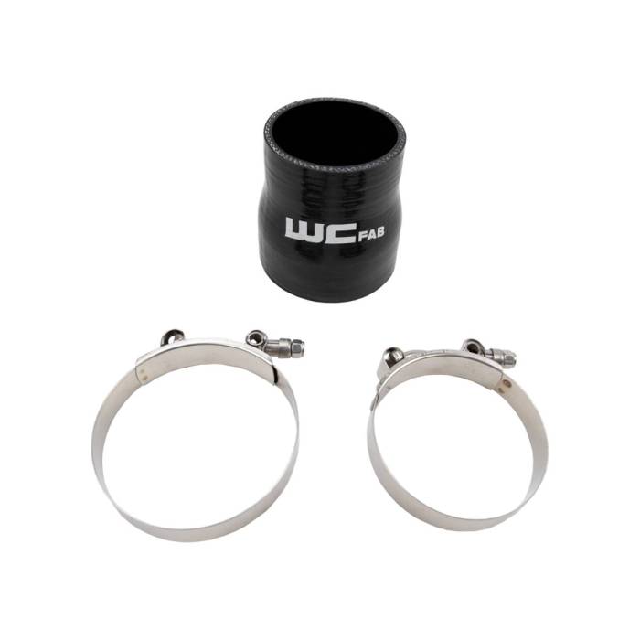 Wehrli Custom Fabrication - Wehrli 3" x 3.5" ID Straight Reducer 4" Long Silicone Boot and Clamp Kit