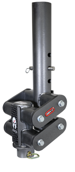 Gen-Y Hitch - Gen-Y Spartan Torsion-Flex 5in Offset 4in RD Tube Gooseneck 2-5/16in Coupler Standard Height