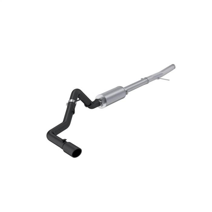 MBRP - MBRP 2024 Ford Ranger Black-Coated Alum. Steel Single Side Outlet 3in Cat Back Exhaust