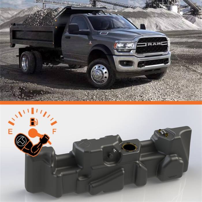 Titan Fuel Tanks - Titan Fuel Tanks 07-24 RAM 60in/84in/108in/120in Cab & Chassis 40 Gallon XXL Mid-Ship Fuel Tank