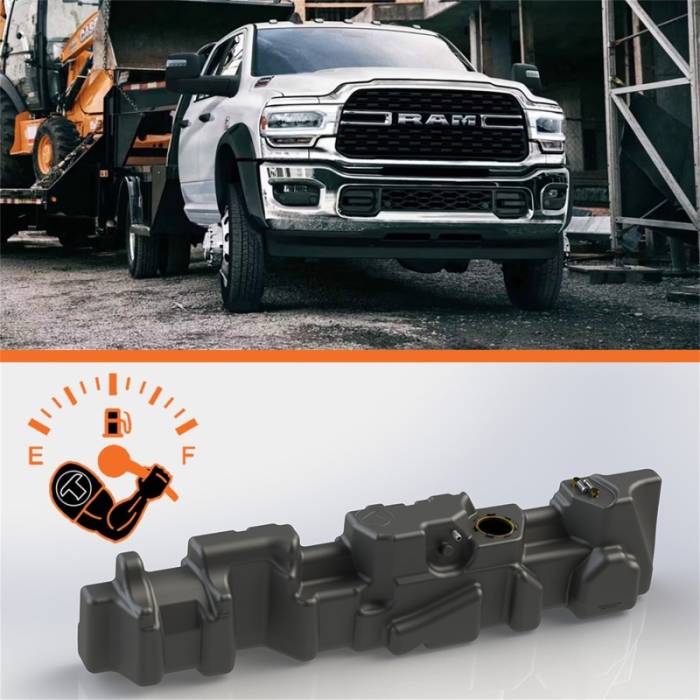 Titan Fuel Tanks - Titan Fuel Tanks 07-24 RAM 84in/108in Cab & Chassis 50 Gallon XXL Mid-Ship Fuel Tank