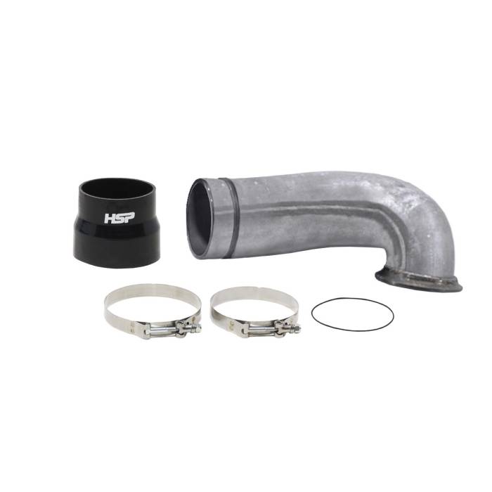 HSP Diesel - HSP Diesel Max Flow Intake Mouthpiece For 04.5-10 Chevrolet And GMC LLY/LBZ/LMM Duramax With 4 Inch Aftermarket Intakes Raw - 003-4-HSP-RAW