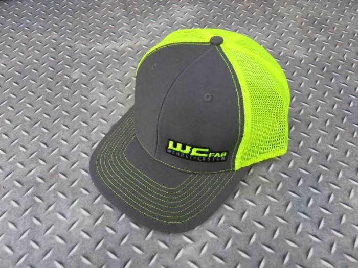 Wehrli Custom Fabrication - Wehrli Custom Fabrication Snap Back Hat Charcoal/Fluorescent Green WCFab