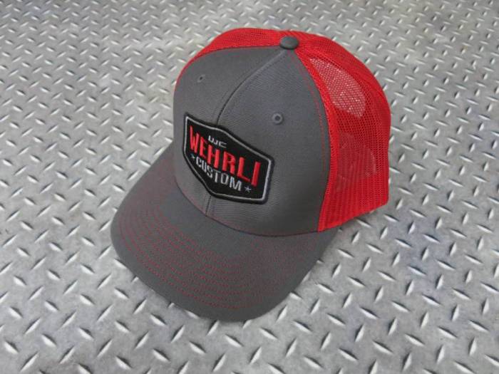 Wehrli Custom Fabrication - Wehrli Custom Fabrication Snap Back Hat Charcoal/Red Badge