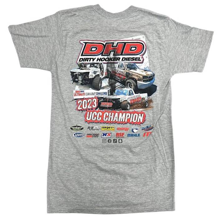 Dirty Hooker Diesel - DHD 2023 UCC Champions T-Shirt S-4XL ***Liquidation Sale***