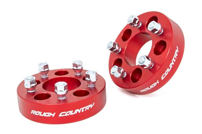 Rough Country - 1.5 Inch Wheel Spacers 5x4.5 Red Jeep Cherokee XJ/Comanche MJ/Wrangler TJ Rough Country