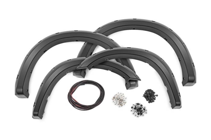 Rough Country - Pocket Fender Flares PXQ Black Metallic Ram 2500/3500 2WD/4WD (2019-2026) Rough Country