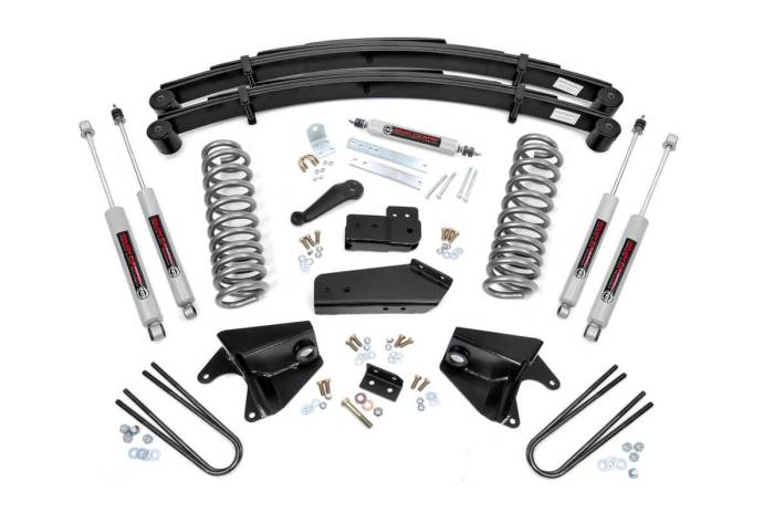 Rough Country - 4 Inch Lift Kit Rear Springs Ford Bronco 4WD (1980-1996) Rough Country