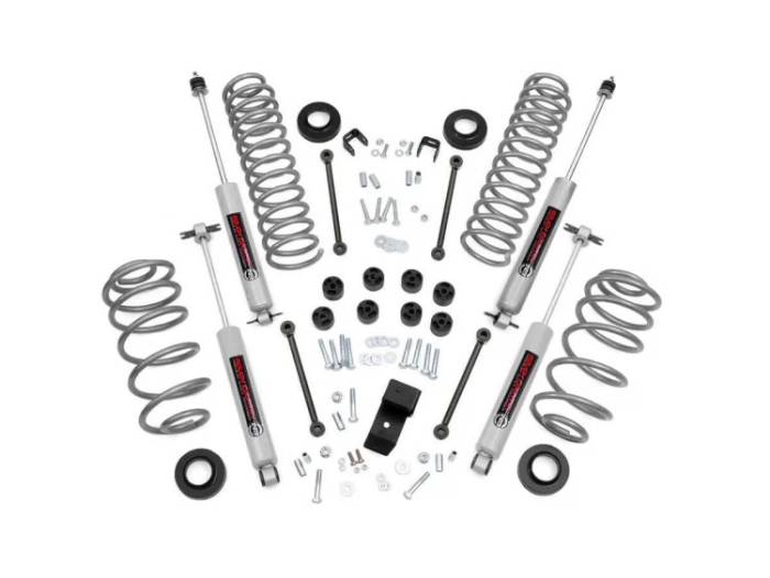 Rough Country - 3.25 Inch Jeep Suspension Lift Kit 4 Cyl 04-06 Wrangler TJ Unlimited Rough Country