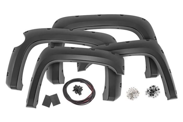 Rough Country - Pocket Fender Flares 5 Foot 9 Inch Bed Gas Door Chevy Silverado 1500 (07-13) Rough Country