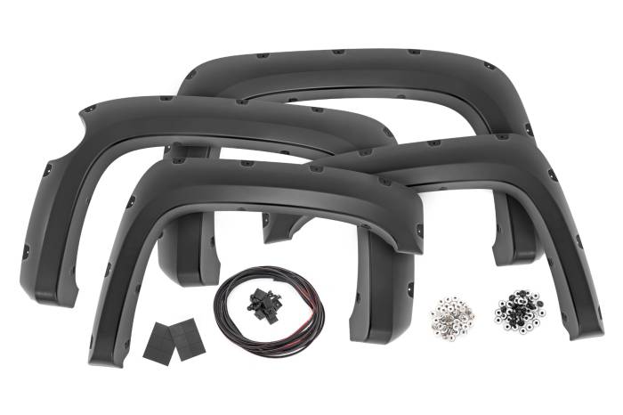 Rough Country - Pocket Fender Flares 5 Foot 9 Inch Bed 46 Stealth Gray Chevy Silverado 1500 (07-13) Rough Country
