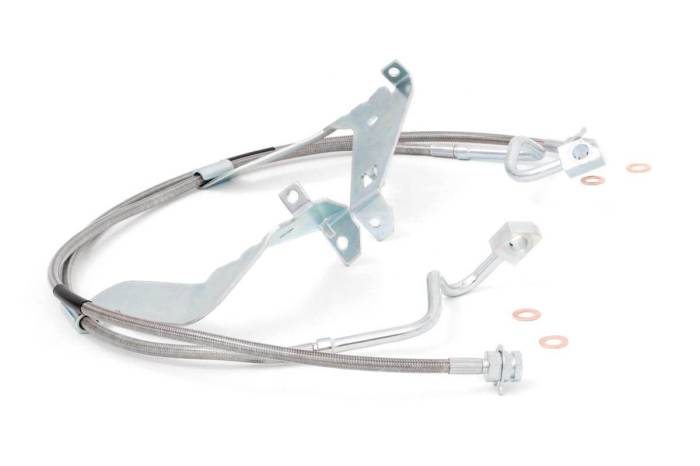 Rough Country - Brake Lines Stainless FR 4-6 Inch Lift Ford F-250/F-350 Super Duty (08-16) Rough Country