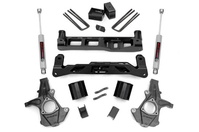 Rough Country - 5 Inch Lift Kit Full Silverado/Sierra 1500 2WD (2007-2013) Rough Country