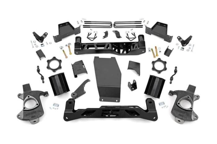 Rough Country - 7 Inch Lift Kit Magneride Alum GMC Sierra 1500 Denali 4WD (2014-2016) Rough Country