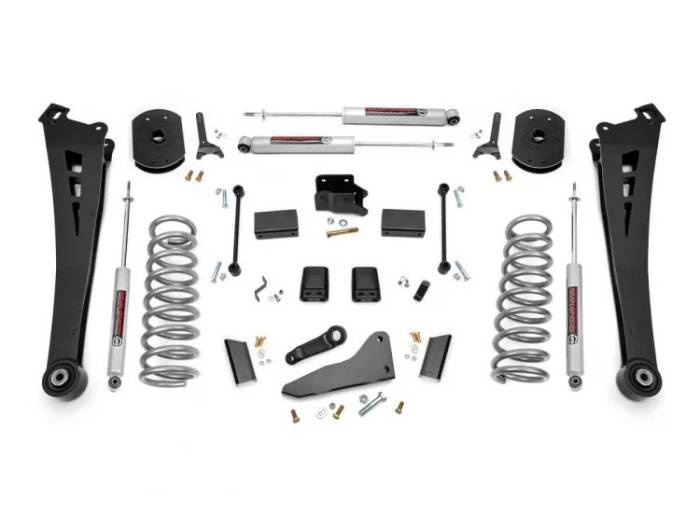 Rough Country - 5 Inch Suspension Lift Kit Coil Springs Radius Arms 14-18 RAM 2500 4WD Gas Rough Country