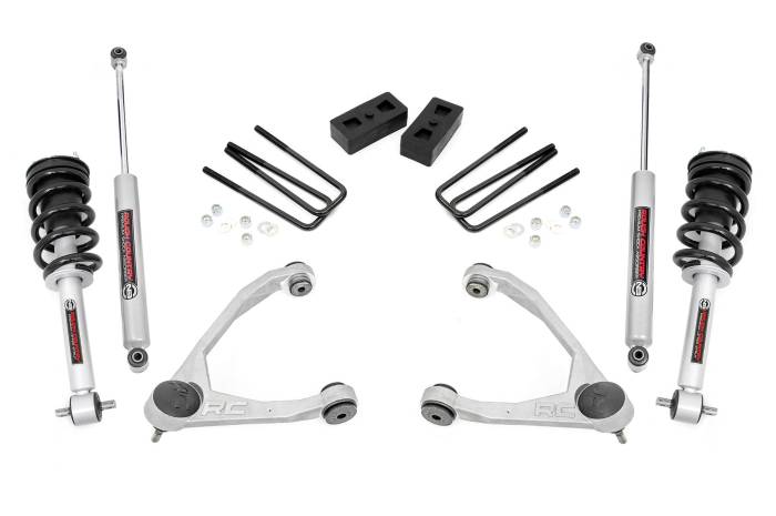 Rough Country - 3.5 Inch Lift Kit Cast Steel N3 Strut Silverado/Sierra 1500 (14-16) Rough Country