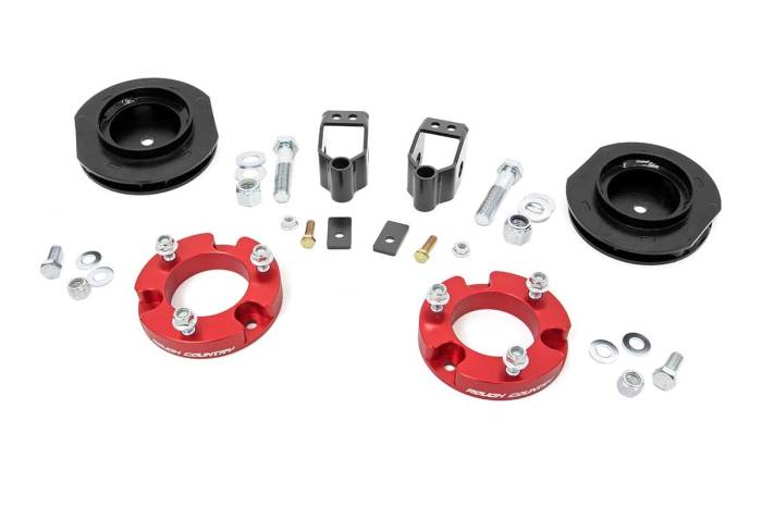Rough Country - 2 Inch Lift Kit X-REAS Red Spacers Toyota 4Runner 2WD/4WD (2010-2024) Rough Country