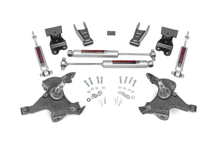 Rough Country - Lowering Kit 2 Inch FR 4 Inch RR Chevy C1500/K1500 Truck 2WD (88-99) Rough Country