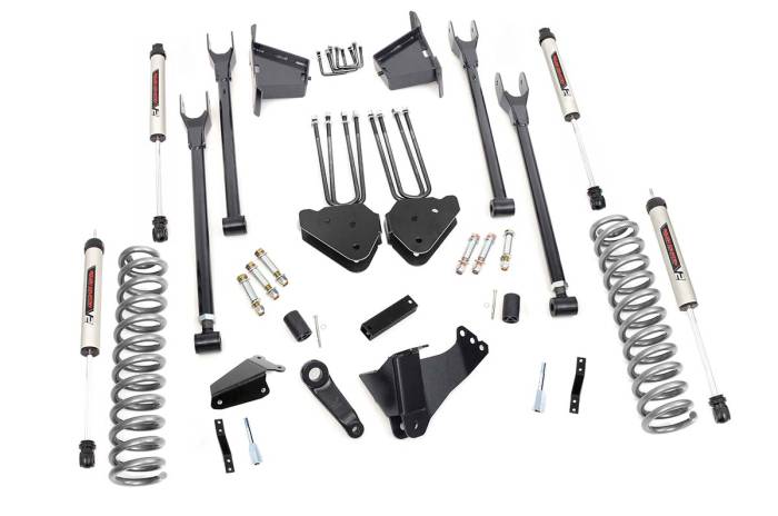 Rough Country - 8 Inch Lift Kit 4 Link RR Blocks V2 Ford F-250/F-350 Super Duty (05-07) Rough Country