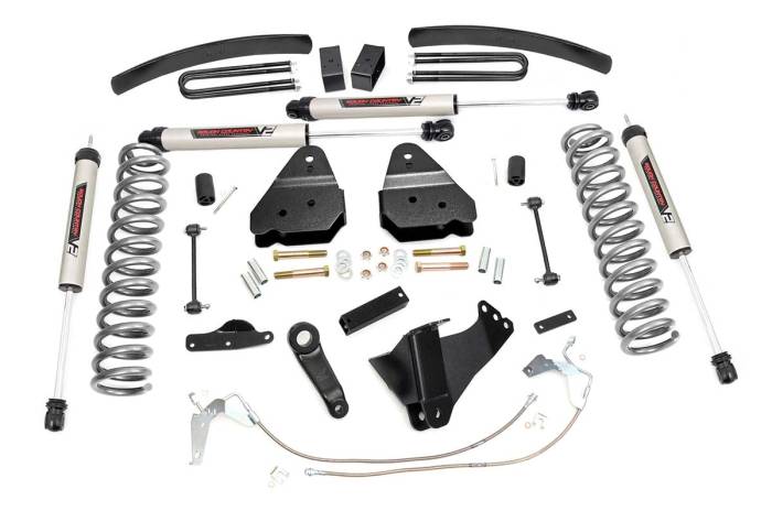 Rough Country - 6 Inch Lift Kit Diesel V2 Ford F-250/F-350 Super Duty 4WD (2008-2010) Rough Country