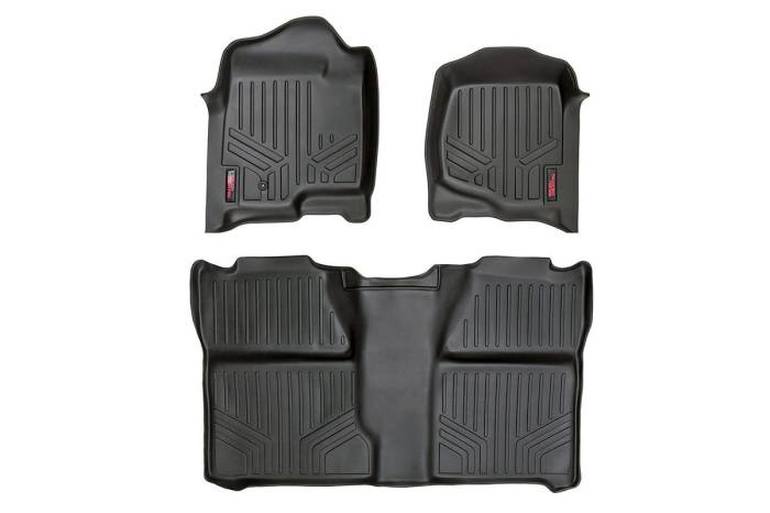 Rough Country - Floor Mats FR & RR Crew Cab Silverado/Sierra 1500/2500HD (07-14) Rough Country