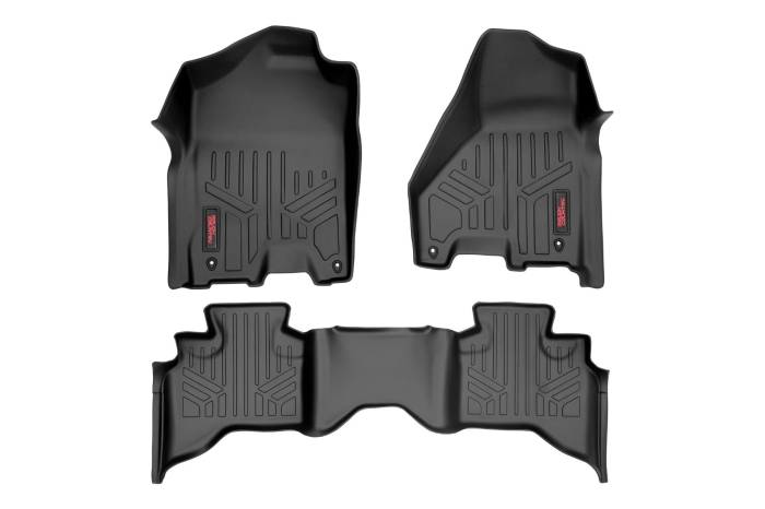 Rough Country - Floor Mats FR & RR Quad Cab Ram 1500 2WD/4WD (2012-2018 & Classic) Rough Country
