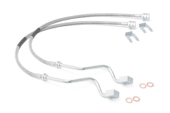 Rough Country - Brake Lines Stainless FR 4-8 Inch Lift Ford F-250/F-350 Super Duty (99-04) Rough Country