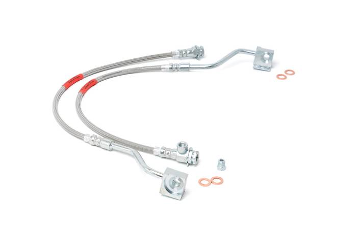 Rough Country - Brake Lines Stainless FR 4-6 Inch Lift Ford Bronco/F-150 4WD (1980-1996) Rough Country