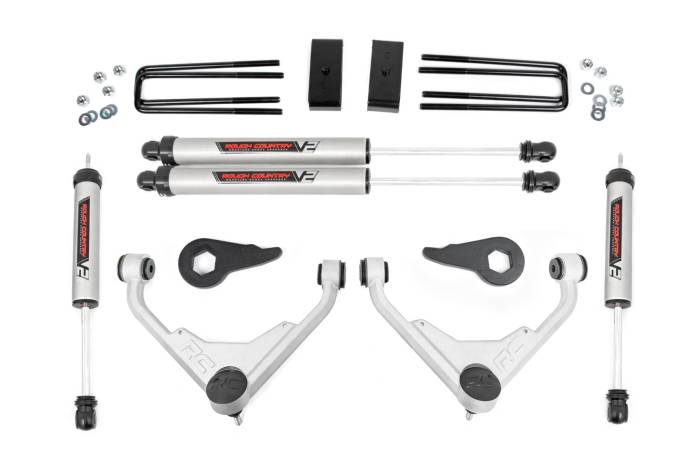 Rough Country - 3 Inch Lift Kit V2 FK/FF Silverado/Sierra 2500HD/3500HD/Suburban 2500/Yukon XL 2500 (01-10) Rough Country