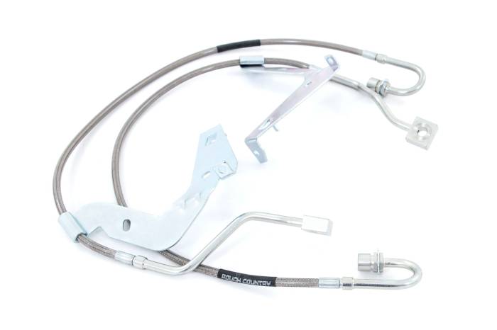 Rough Country - Brake Lines Stainless Front Ford F-250/F-350 Super Duty 4WD (2017-2026) Rough Country