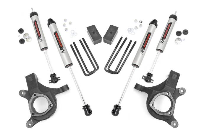 Rough Country - 3 inch Lift Kit V2 Silverado/Sierra 1500 2WD (1999-2006 & Classic) Rough Country