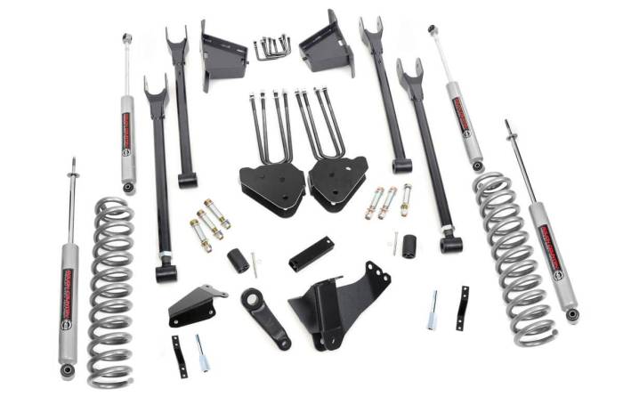 Rough Country - 8 Inch Lift Kit 4 Link RR Blocks Ford F-250/F-350 Super Duty 4WD (05-07) Rough Country