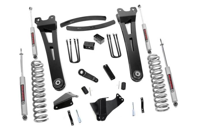 Rough Country - 6 Inch Lift Kit Gas Radius Arm Ford F-250/F-350 Super Duty 4WD (05-07) Rough Country