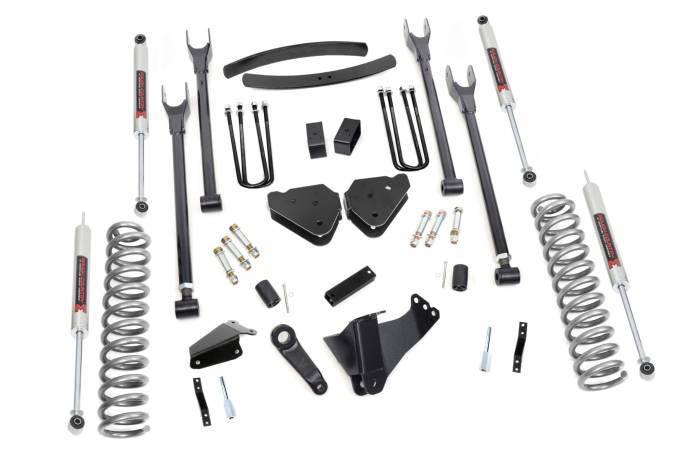 Rough Country - 6 Inch Lift Kit Gas 4 Link M1 Ford F-250/F-350 Super Duty 4WD (05-07) Rough Country