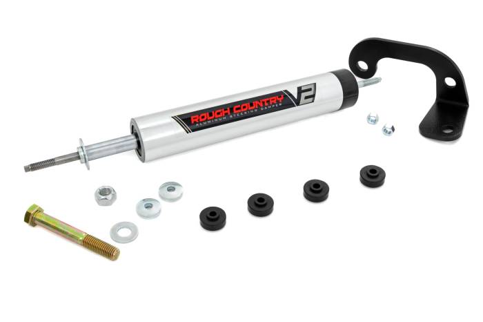 Rough Country - V2 Steering Stabilizer 4-6 Inch Lift Silverado/Sierra 1500 Truck & SUV (88-99) Rough Country