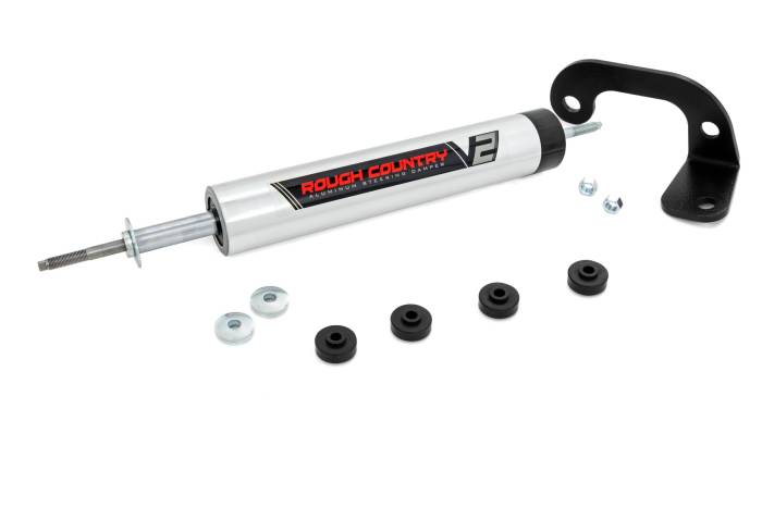 Rough Country - V2 Steering Stabilizer 8-lug Only 6 Inch Lift Chevy C2500/K2500 C3500/K3500 Truck (88-00) Rough Country