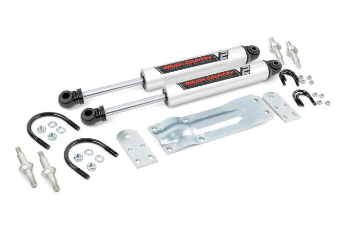 Rough Country - V2 Steering Stabilizer Dual Chevy/GMC C10/K10 Truck & SUV/K5 Blazer (69-91) Rough Country