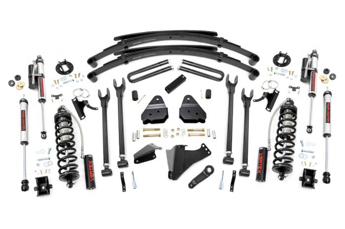 Rough Country - 6 Inch Lift Kit Diesel 4 Link RR Spring C/O Vertex Ford F-250/F-350 Super Duty (05-07) Rough Country