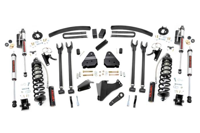 Rough Country - 6 Inch Lift Kit Diesel 4 Link OVLDS C/O Vertex Ford F-250/F-350 Super Duty (05-07) Rough Country