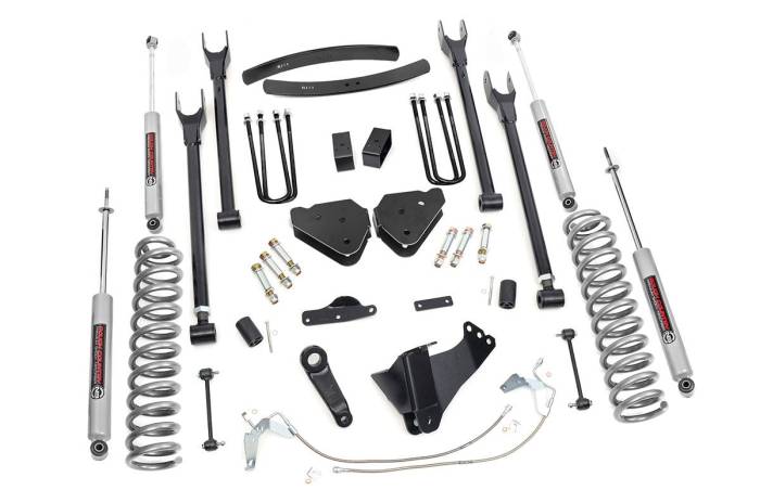 Rough Country - 6 Inch Lift Kit Diesel 4 Link Ford F-250/F-350 Super Duty 4WD (08-10) Rough Country