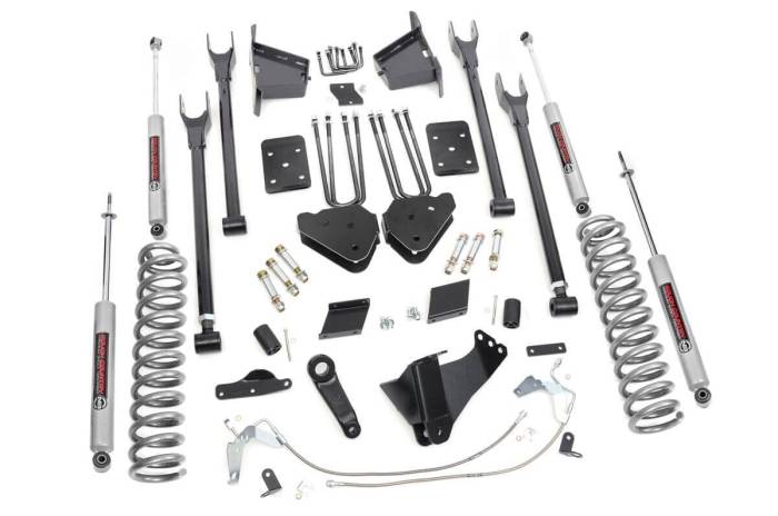Rough Country - 6 Inch Lift Kit 4-Link No OVLD Ford F-250 Super Duty 4WD (2015-2016) Rough Country