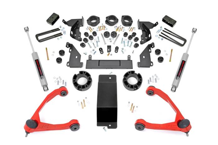 Rough Country - 4.75 Inch Lift Kit Red UCA Combo Silverado/Sierra 1500 (14-15) Rough Country