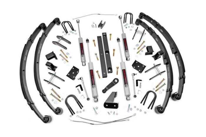 Rough Country - 4.5 Inch Lift Kit X-Series Power Steer Jeep Wrangler YJ 4WD (1987-1995) Rough Country