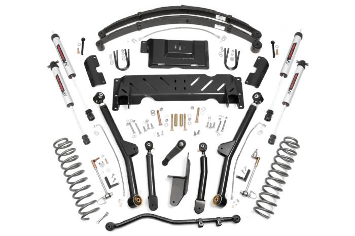 Rough Country - 4.5 Inch Lift Kit Long Arm RR Leafs NP242 V2 Jeep Cherokee XJ (84-01) Rough Country