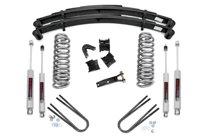 Rough Country - 4 Inch Lift Kit Rear Springs Ford Bronco 4WD (1978-1979) Rough Country