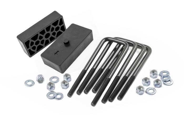 Rough Country - 1.5 Inch Block And U-Bolt Kit Silverado/Sierra 2500HD (11-19) Rough Country